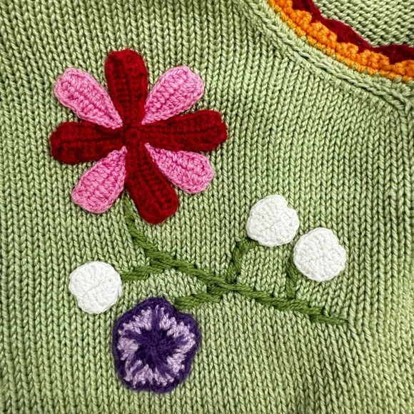 Zackali 4 Kids Green Knit girls knit set, size 2 - Picture 4 of 8